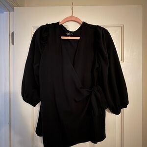 Isabel Maternity by Ingrid & Isabel Black Wrap Blouse